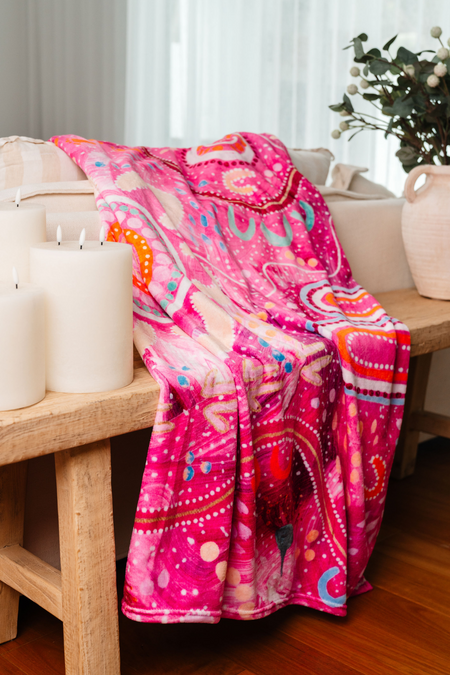 Gumnut Gazing Flannel Throw Blanket (150cm x 200cm)