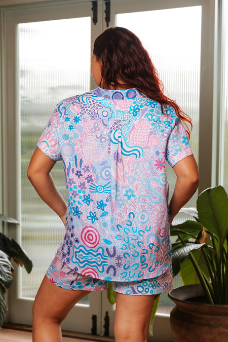 Mother Nature 100% Linen Short Sleeve Relaxed Women's Shirt