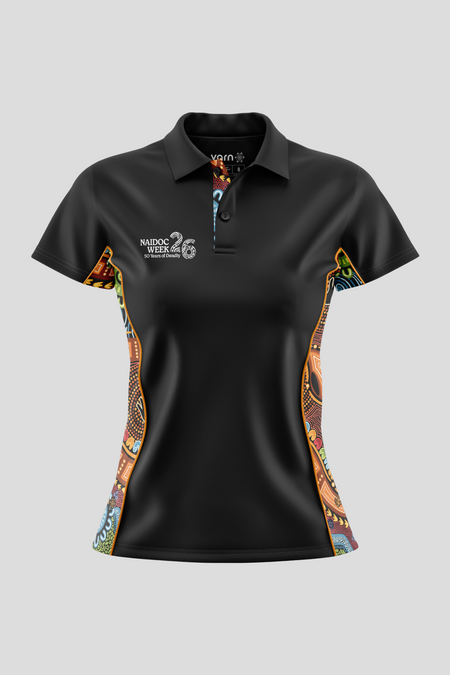 Gadi NAIDOC 2026 Bamboo (Simpson) Women's Fitted Polo Shirt