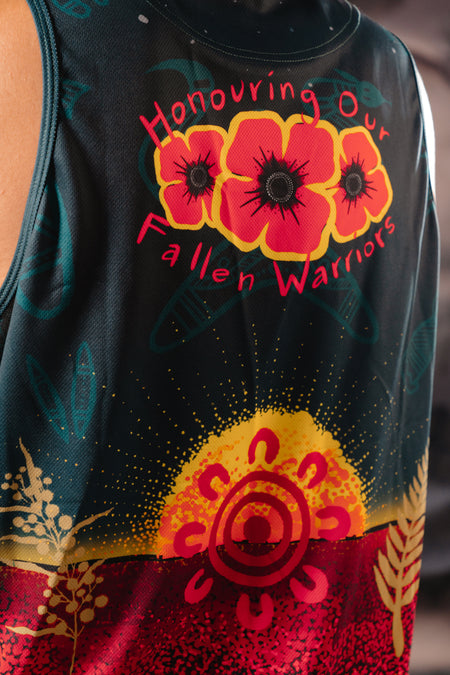Honouring Our Fallen Warriors ANZAC Unisex Training Singlet