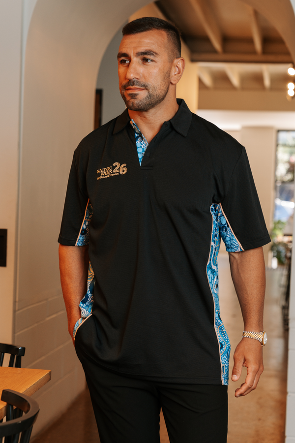 (Bulk) Moorditj Koorliny (Strong Journey) NAIDOC 2026 Bamboo (Simpson) Unisex Polo Shirt