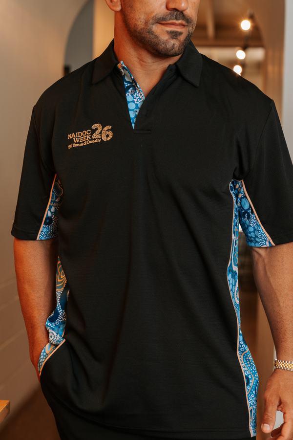 (Bulk) Moorditj Koorliny (Strong Journey) NAIDOC 2026 Bamboo (Simpson) Unisex Polo Shirt
