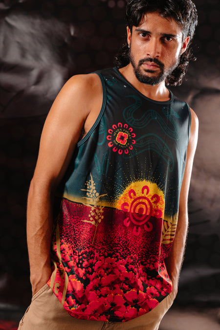 Honouring Our Fallen Warriors ANZAC Unisex Training Singlet