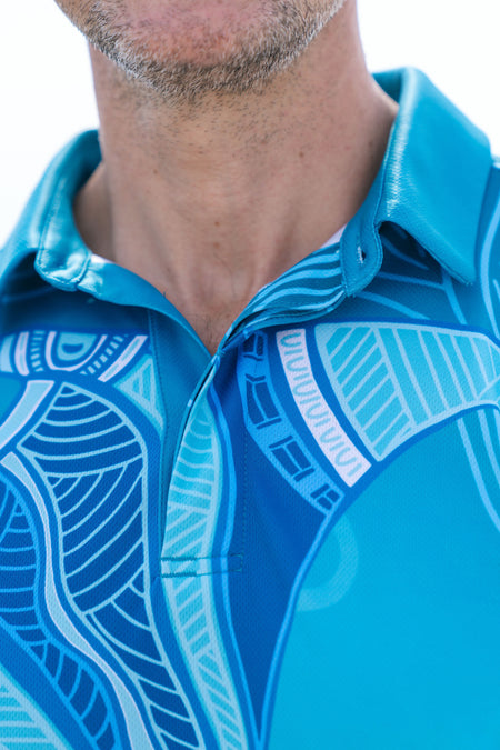 Stingray Journey UPF50+ Unisex Long Sleeve Polo Shirt