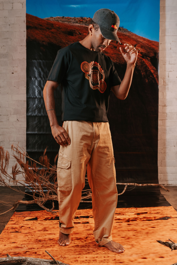 Standing Strong NAIDOC Week 2026 Black Cotton Crew Neck Unisex T-Shirt