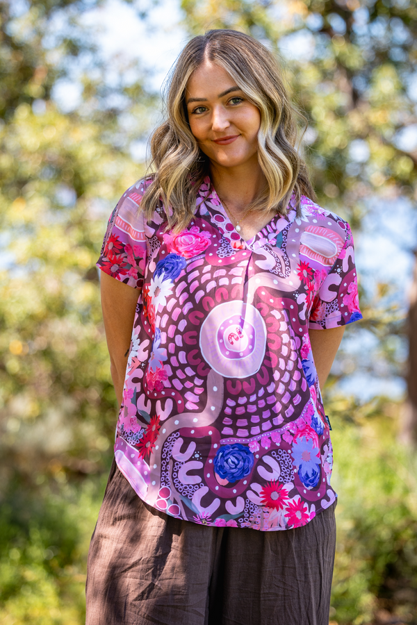 Strength Of Women V Neck Women's Short Sleeve Blouse