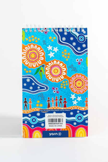 Built on Strong Shoulders NAIDOC 2026 Spiral Notepad