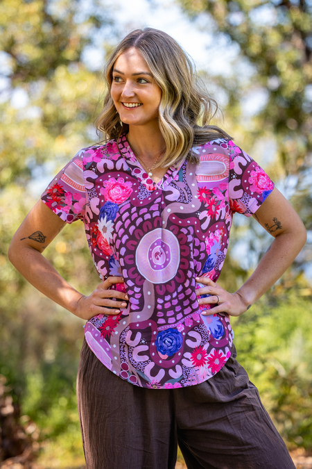 Strength Of Women V Neck Women's Short Sleeve Blouse