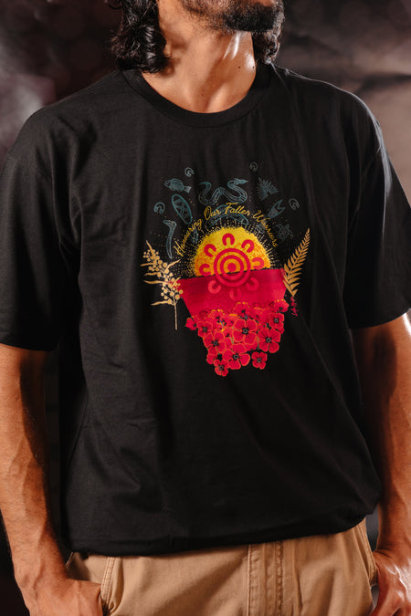 Honouring Our Fallen Warriors Black Cotton Premium Unisex T-Shirt