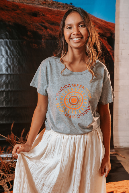 Circle NAIDOC Week 2026 Grey Marle Cotton Everyday Women's T-Shirt