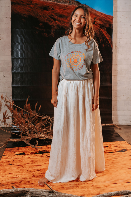 Circle NAIDOC Week 2026 Grey Marle Cotton Everyday Women's T-Shirt