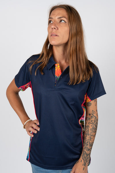 Connecting The Past To A Brighter Future UPF50+ Bamboo (Simpson) Women's Fitted Polo Shirt