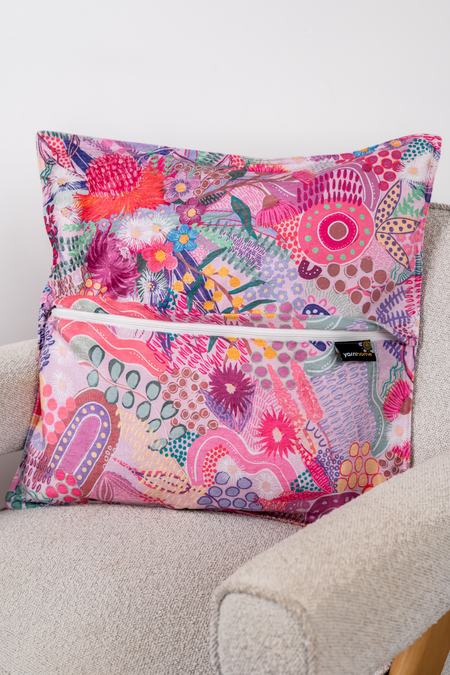 Flowers Along The River Cushion Cover (53cm x 53cm)
