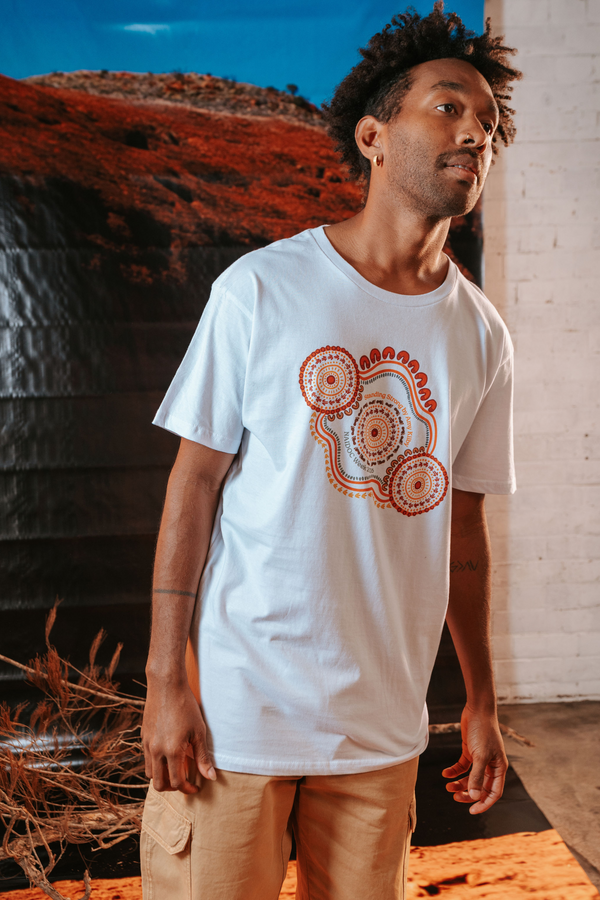Standing Strong NAIDOC Week 2026 White Cotton Crew Neck Unisex T-Shirt