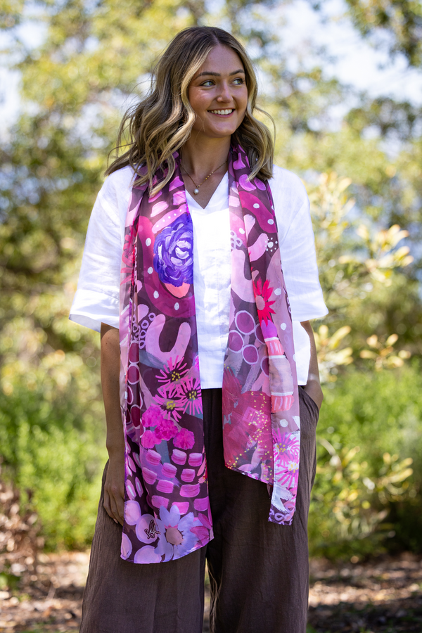 Strength Of Women Rectangle Chiffon Scarf