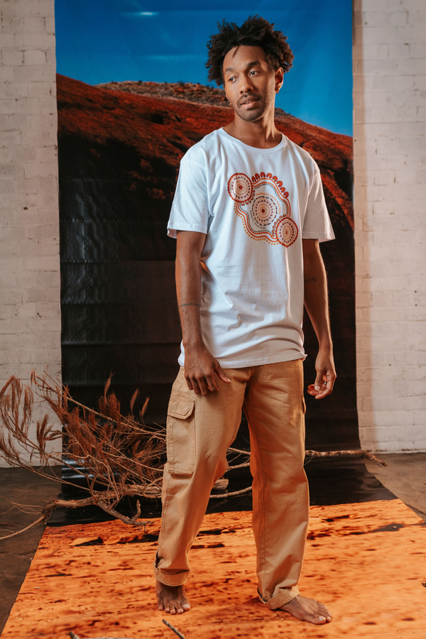 Standing Strong NAIDOC Week 2026 White Cotton Crew Neck Unisex T-Shirt