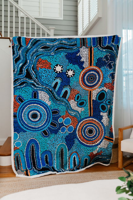 Calm Place Sherpa Throw Blanket (150cm x 200cm)