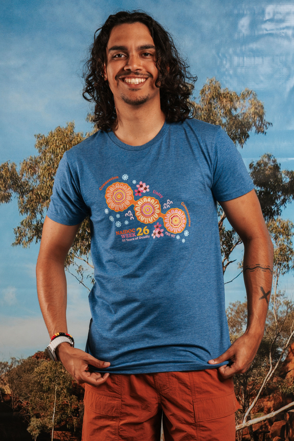 Connection Unity Communities NAIDOC Week 2026 Ocean Marle Cotton Crew Neck Unisex T-Shirt