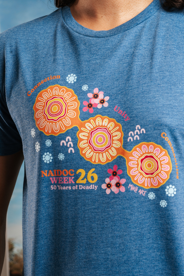 Connection Unity Communities NAIDOC Week 2026 Ocean Marle Cotton Crew Neck Unisex T-Shirt