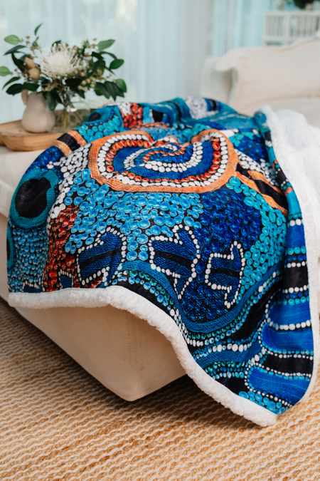 Calm Place Sherpa Throw Blanket (150cm x 200cm)