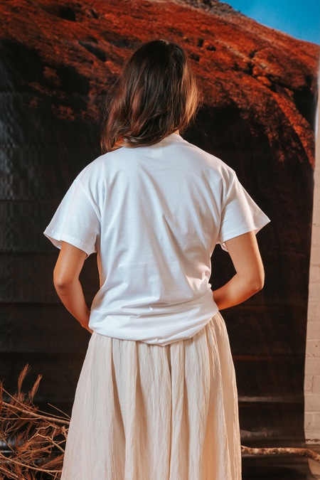 Australia NAIDOC Week 2026 Pink and White Cotton Crew Neck Women's T-Shirt