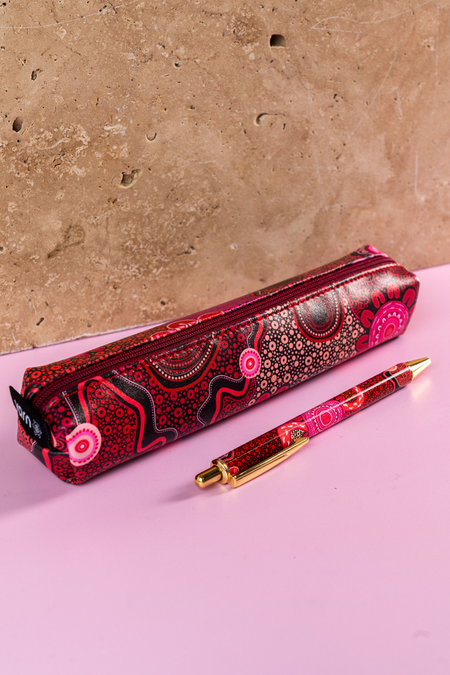Celebration Through Generations NAIDOC 2026 Small Rectangular Pencil Case with Steel Pen