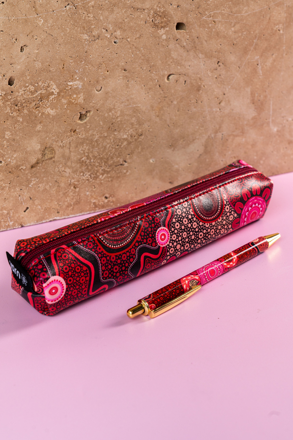 Celebration Through Generations NAIDOC 2026 Small Rectangular Pencil Case with Steel Pen