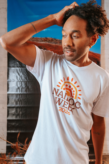 Core NAIDOC Week 2026 White Cotton Crew Neck Unisex T-Shirt
