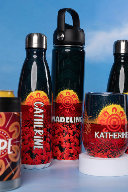 Honouring Our Fallen Warriors Vacuum Insulated Double Walled Stainless Steel Personalised Water Bottle