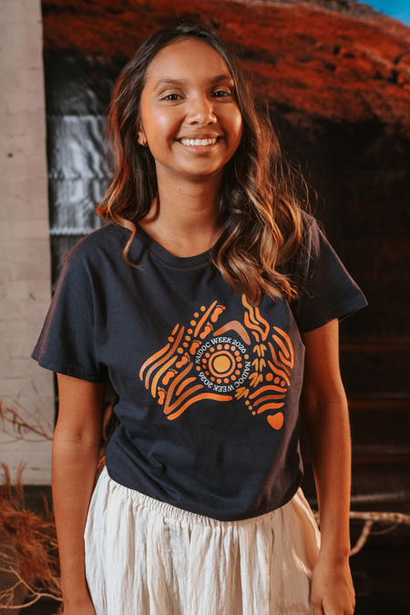 Australia NAIDOC Week 2026 Navy Cotton Crew Neck Women's T-Shirt