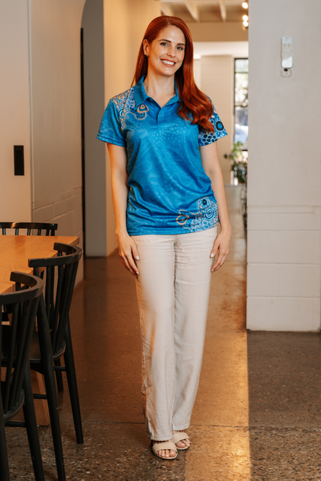 Moorditj Koorliny (Strong Journey) Essence NAIDOC 2026 Women's Fitted Polo Shirt