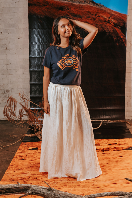 Australia NAIDOC Week 2026 Navy Cotton Crew Neck Women's T-Shirt