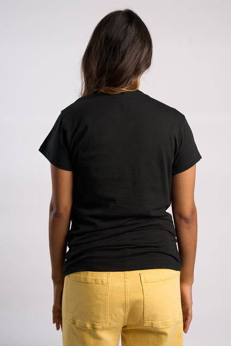 Flourish Black Cotton Everyday Womens T-Shirt