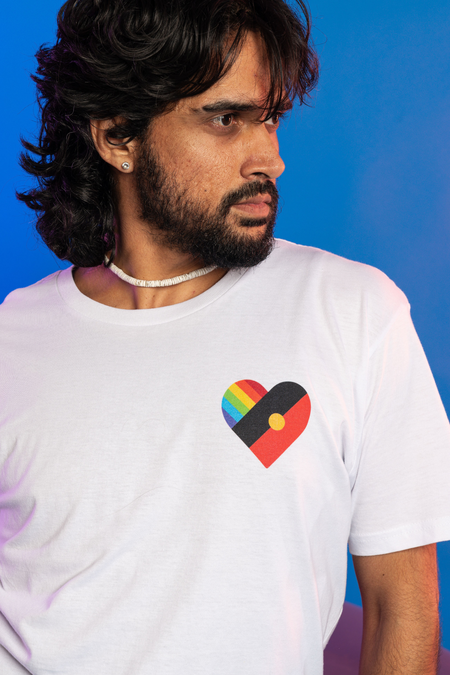 Pride Heart White Everyday Unisex T-Shirt