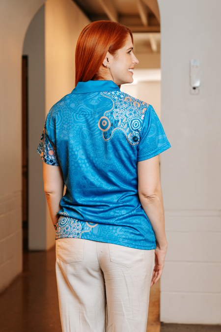 Moorditj Koorliny (Strong Journey) Essence NAIDOC 2026 Women's Fitted Polo Shirt