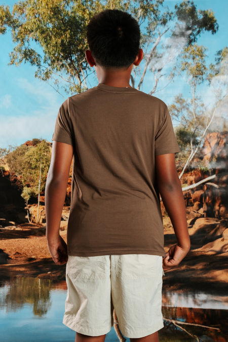 Pride And Purpose NAIDOC Week 2026 Walnut Cotton Premium Kids T-Shirt