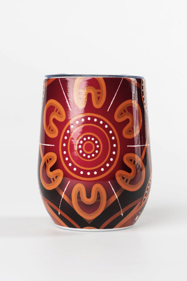 Maroon Warrior Vacuum Insulated Double Walled Stainless Steel Travel Mug