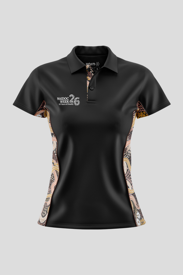 Still Deadly NAIDOC 2026 Bamboo (Simpson) Women's Fitted Polo Shirt