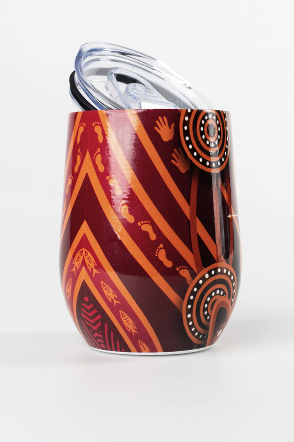 Maroon Warrior Vacuum Insulated Double Walled Stainless Steel Travel Mug