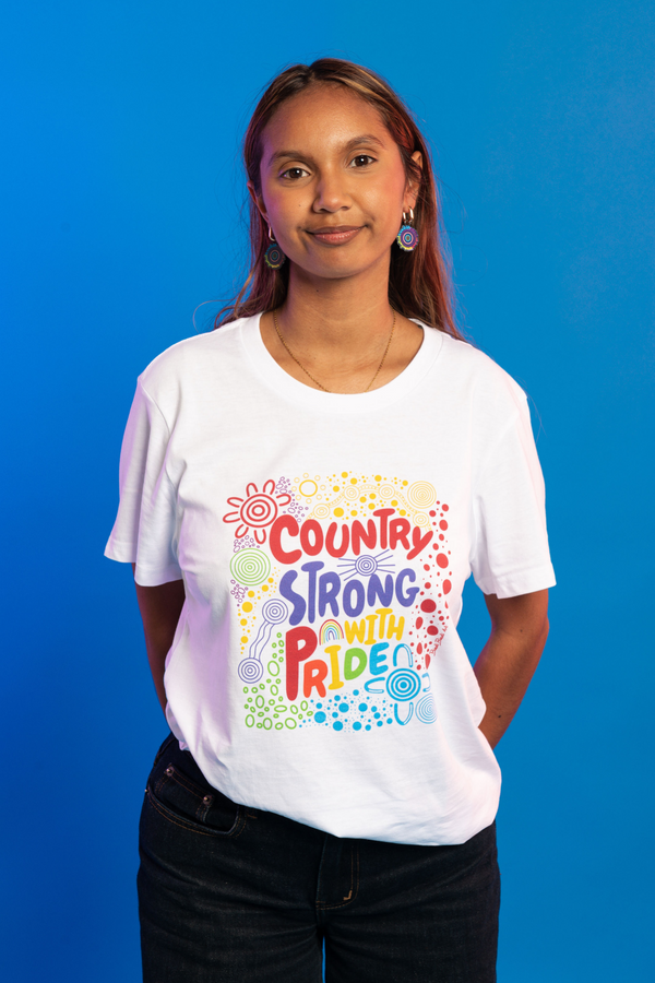Country Strong With Pride White Cotton Everyday Women's T-Shirt