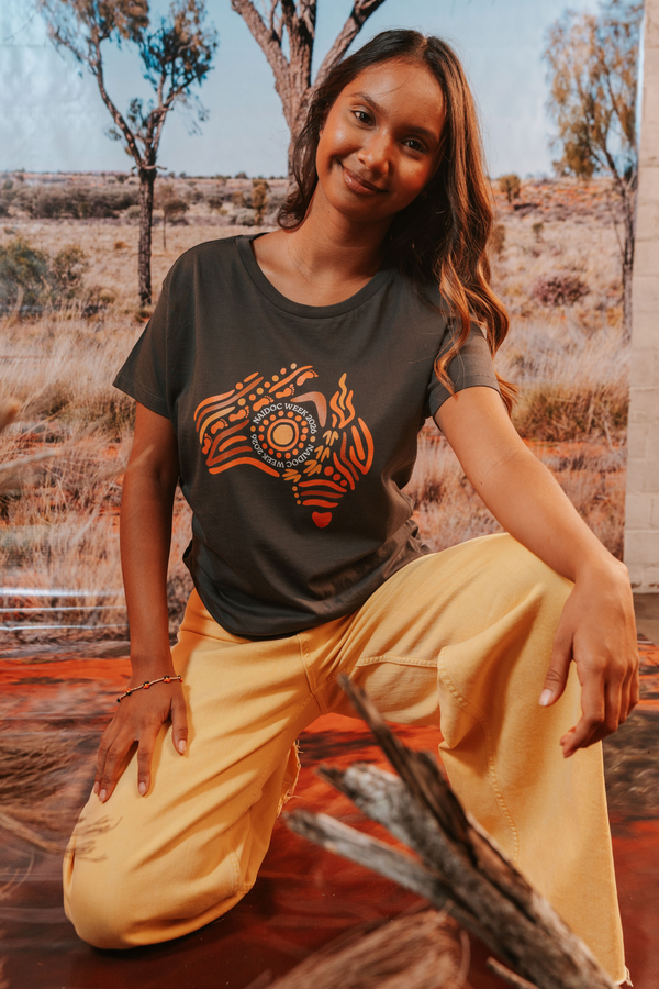 (Bulk) Australia NAIDOC Week 2026 Charcoal Cotton Everyday Women's T-Shirt