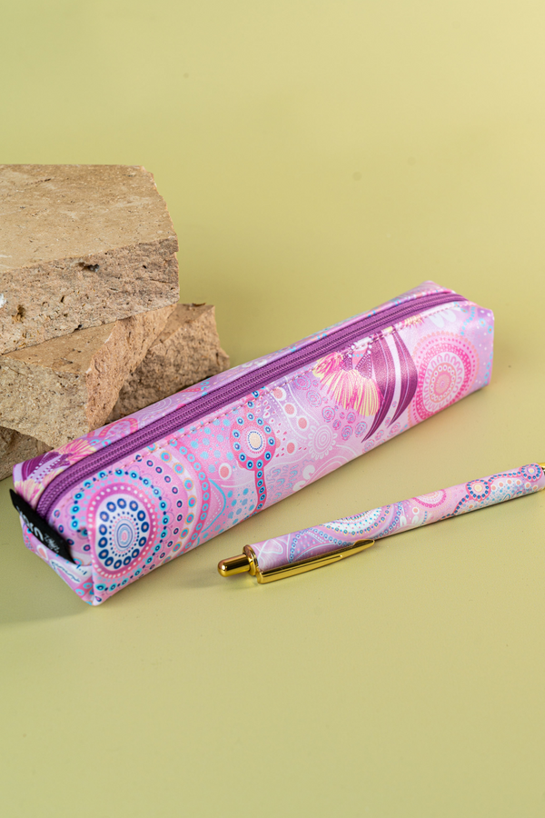 Paths That Brought Us Here NAIDOC 2026 Small Rectangular Pencil Case with Steel Pen