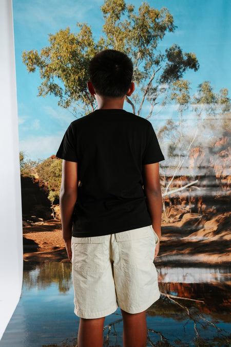 We Are Still Here NAIDOC Week 2026 Black Cotton Crew Neck Kids T-Shirt