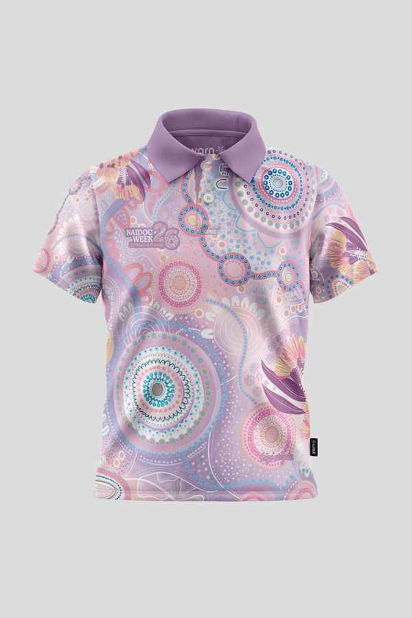 Paths That Brought Us Here NAIDOC 2026 Kids Polo Shirt