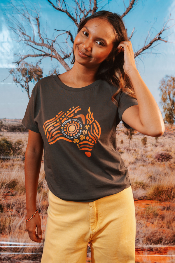 (Bulk) Australia NAIDOC Week 2026 Charcoal Cotton Everyday Women's T-Shirt