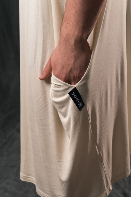 Proud Heart (Bone) Bamboo Oversized Sleep Tee