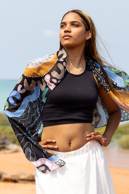 Two Worlds Chiffon Scarf