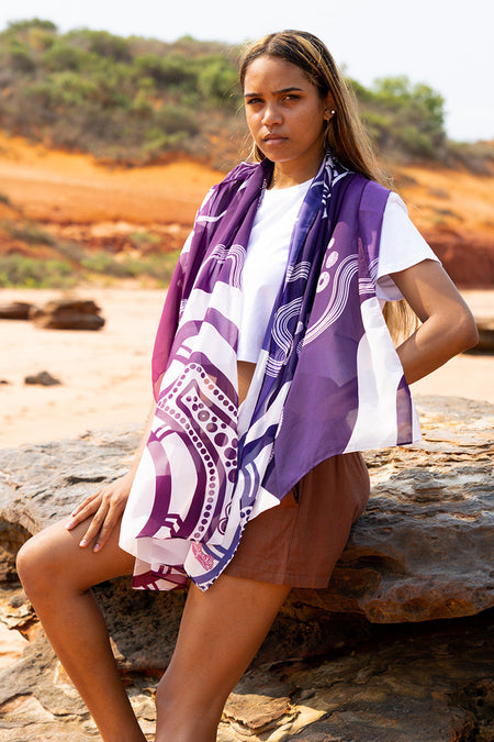 Healing Spirits Rectangle Chiffon Scarf
