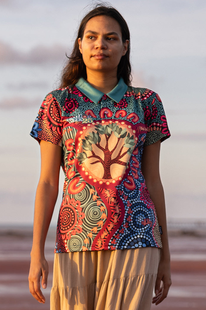 Wurung (Branches) NAIDOC 2025 Women's Fitted Polo Shirt