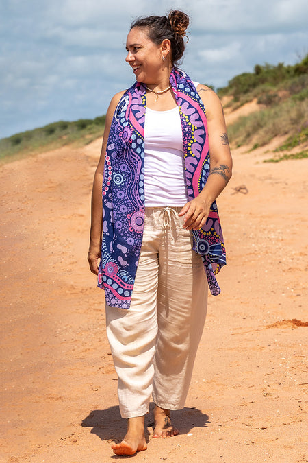 Muru To Our Biriwal (Pathway To Our Future) Rectangle Chiffon Scarf
